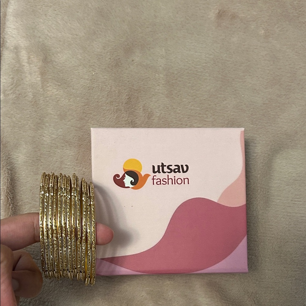 Utsav Fashion Gold Bangles Set NEVER BEEN USED